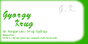gyorgy krug business card